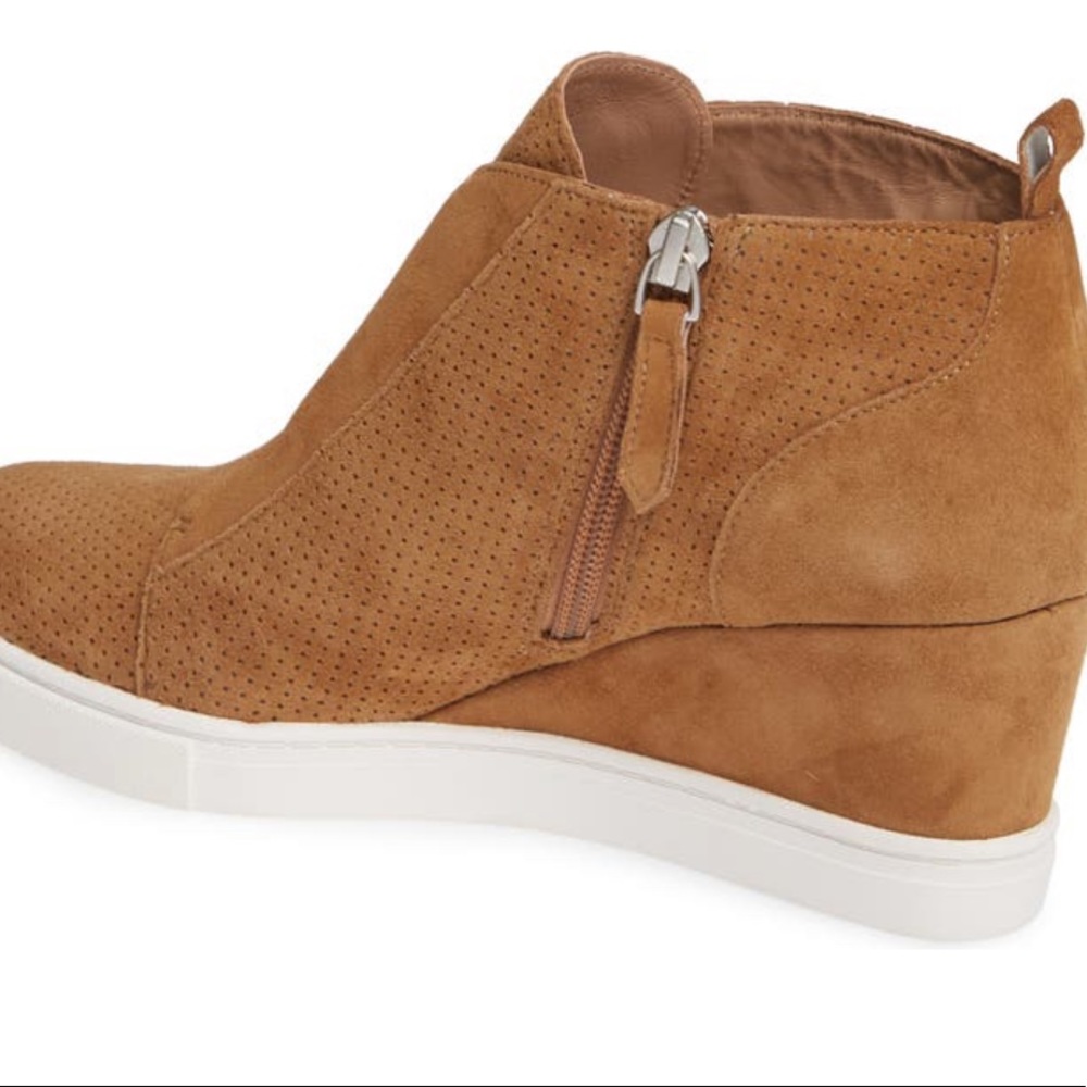 Linea Paolo Brown Faux Suede Wedge Sneaker - Picture 8 of 8